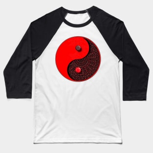 Pattern Ying And Yang Baseball T-Shirt